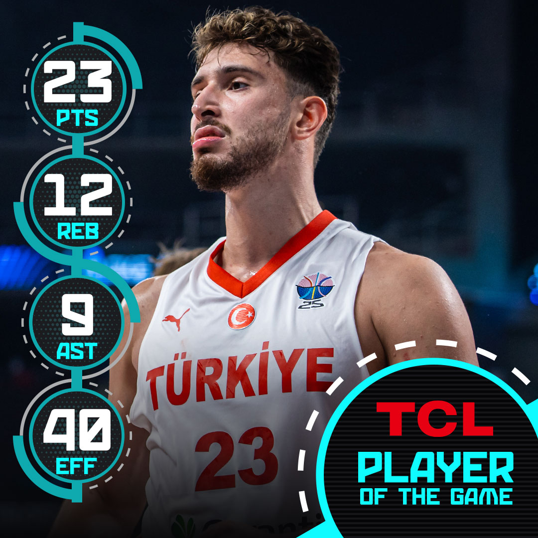 Big man Alperen Sengun leads Türkiye to the win, flirting with a triple-double! 🇹🇷 #EuroBasket