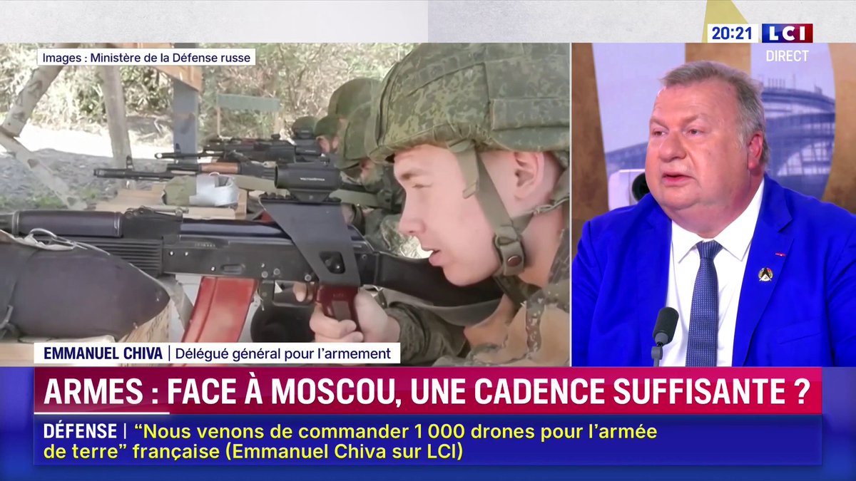 🗣️ Le délégué général pour l'armement Emmanuel Chiva sur LCI : "la France est protégée par le dôme de dissuasion, je ne sais pas qui serait assez fou pour lancer une arme hypersonique contre les intérêts français" ▶️ ✦ Margot Haddad ✦
