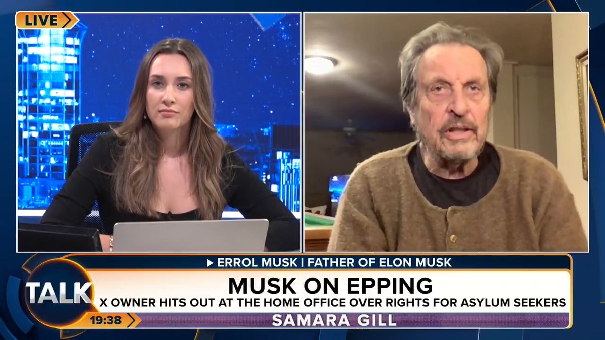 Errol Musk is worried that the protests in Epping could turn violent. "Starmer is intent on crippling the British nation." @dailysamara1 Errol Graham Musk