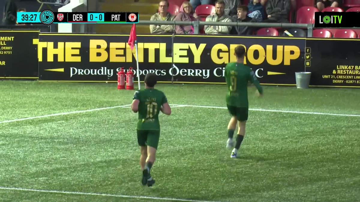 Mason Melia doing what he does best!🌟 St Pats lead at The Brandywell.