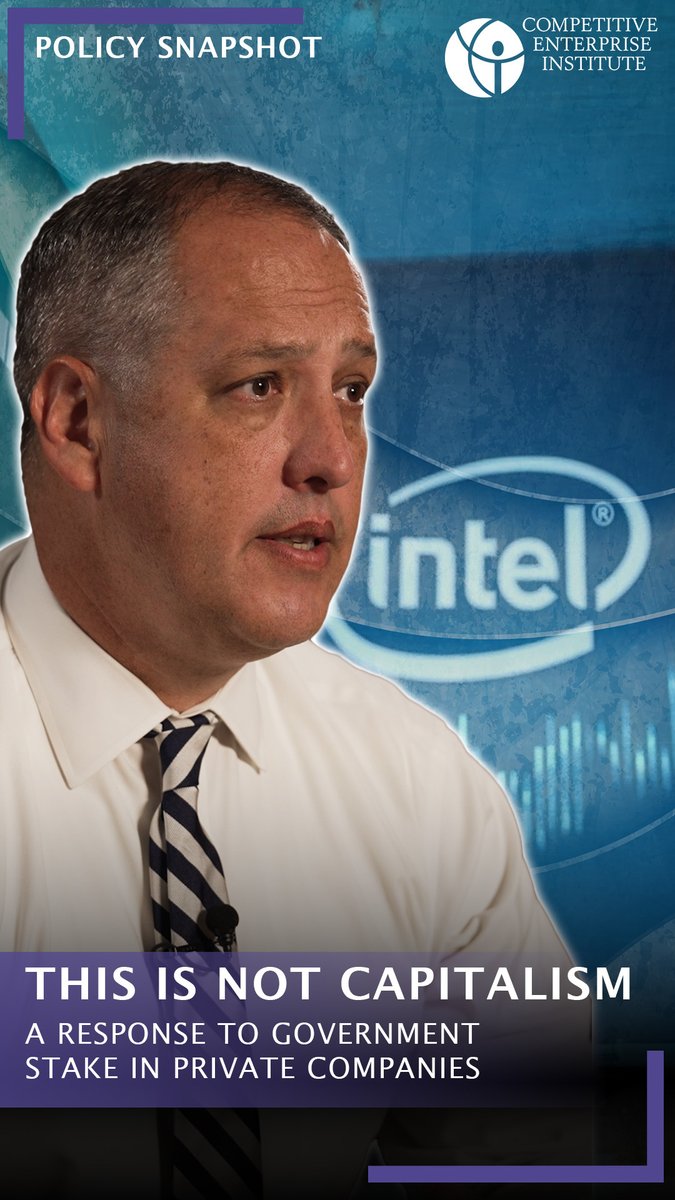 Washington just bought into Intel. What does that mean for you? Higher prices, fewer choices, and taxpayers on the hook. CEI's @kentatcei explains why government shouldn’t own businesses.