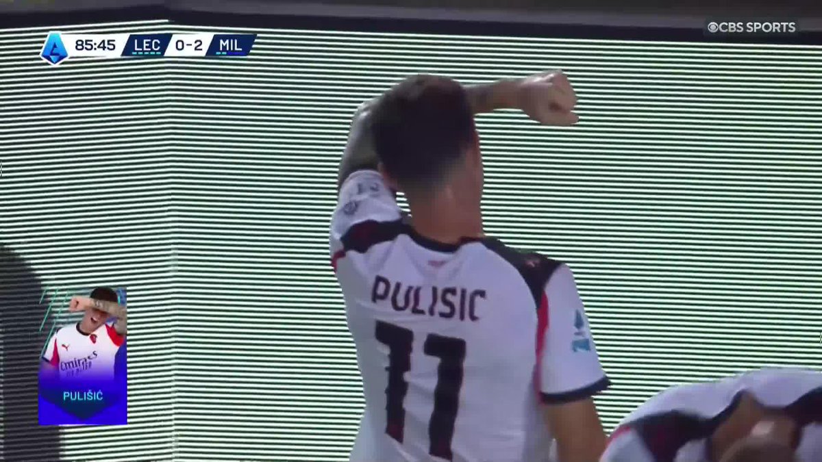 CHRISTIAN PULISIC DOUBLES THE LEAD FOR AC MILAN JUST TEN MINUTES AFTER COMING ON!!! 🔥 WHO ELSE? 🇺🇸👏 (via CBS Sports Golazo ⚽️)