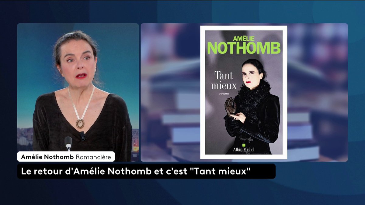🗣️ "Je suis en train d'écrire mon 112e livre. Le secret consiste à ne pas s'arrêter". Amélie Nothomb, première invitée de #LePourEtLeContre, se confie après la publication de son nouveau livre, "Tant mieux".