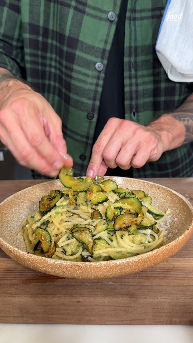 Spaghetti alla Nerano takes fried zucchini and turns it into magic ✨ This is Gabe Bertaccini's take on Stanley Tucci's favorite pasta! Watch Gabe on the finale of #WorstCooks Monday at 9|8c. Get the recipe: