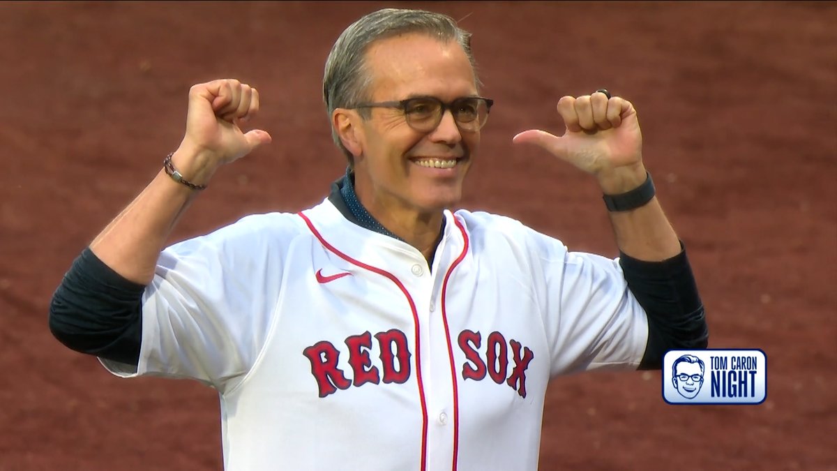 Ceremonial first pitch from Tom Caron 🔥