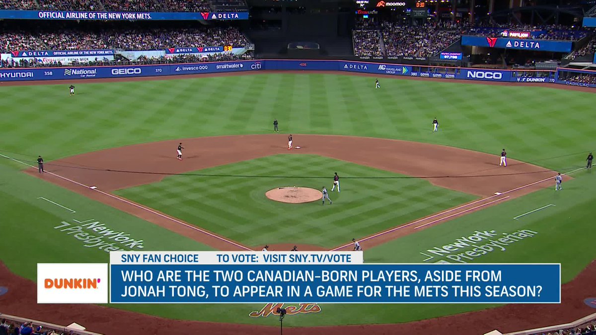 Who are the only two Canadian-born players besides Jonah Tong to appear for the Mets this season? VOTE: