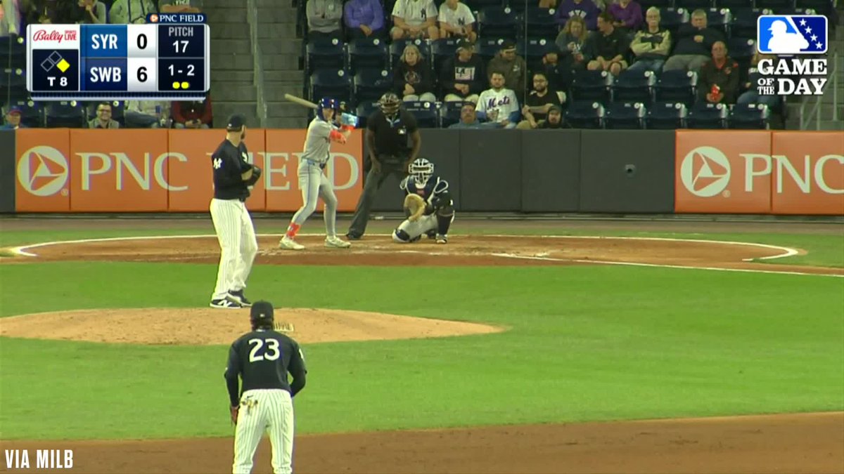 Carson Benge hit his first home run for Triple-A Syracuse tonight 💣