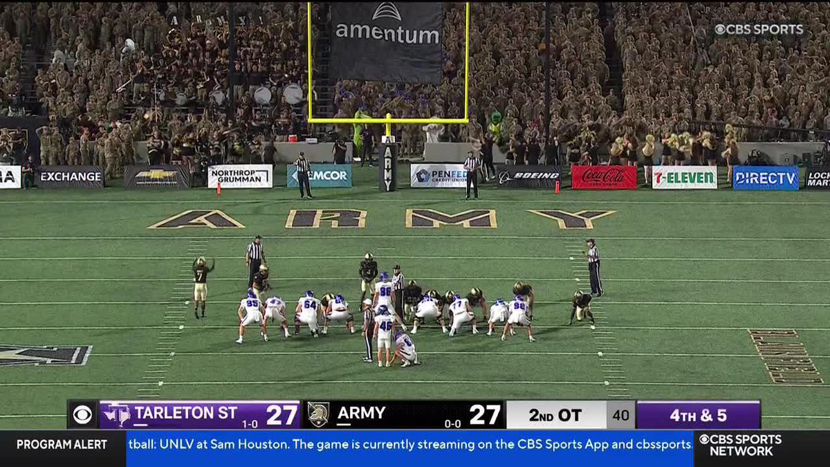 TARLETON STATE KNOCKS OFF ARMY! 👀 FCS Tarleton State Football starts the 2025 season 2-0 after a double-OT win in West Point. #FCS #DCTX #CollegeFootball