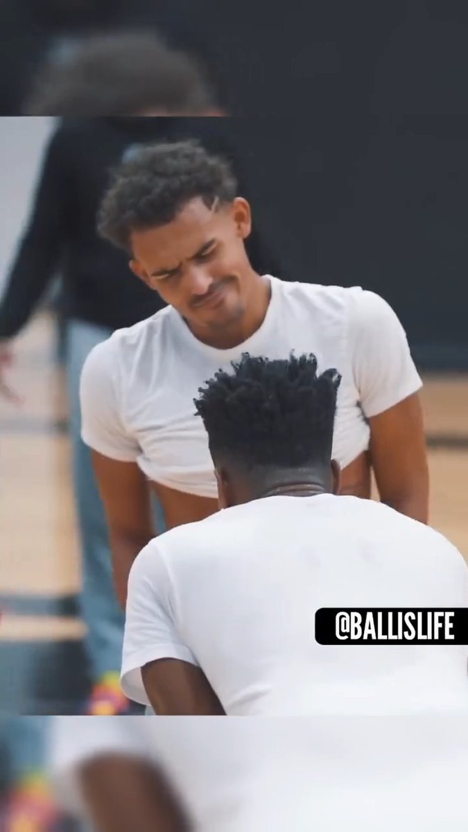 Trae Young &amp; Dennis Smith Jr getting into it a summer run 👀