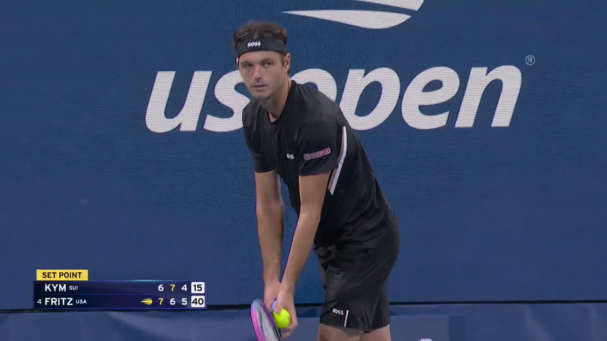 Fritz is fired up! He takes the third set over Jerome Kym 6-4.