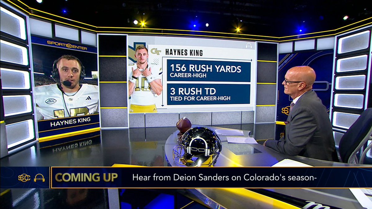 "If you surround yourself with the right people, ... it's gonna be an amazing trip." Haynes King explained to Scott Van Pelt what made the difference in Georgia Tech’s victory over Colorado 💪