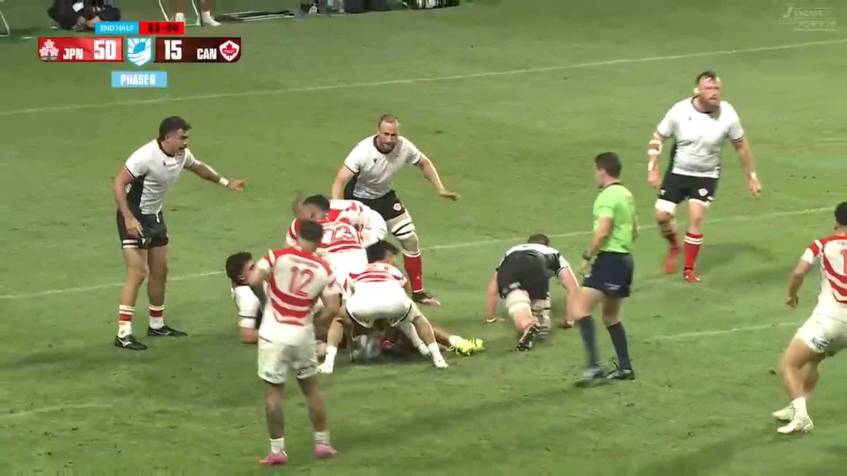 / ステップで魅せる👣 \ 石田吉平選手が得意のステップでトライを奪う🏉 日本代表今日8個目のトライ👏👏👏 🏆アサヒスーパードライ パシフィックネーションズカップ2025 🇯🇵日本 vs カナダ🇨🇦 📺J SPORTS オンデマンドで配信中