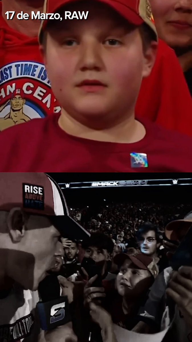 Por eso es EL MEJOR 🥹 John Cena se reencontró en #SmackDown con el niño al que hizo llorar en Bélgica... y le pidió PERDÓN por todo 🙏 El HÉROE ha vuelto 🧢🫡👏