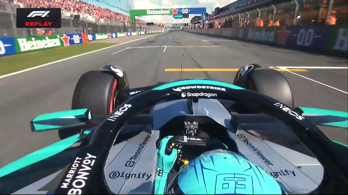 Whoa, that was so close! 😨 Alonso and Russell almost come together 🎥 #F1 #DutchGP