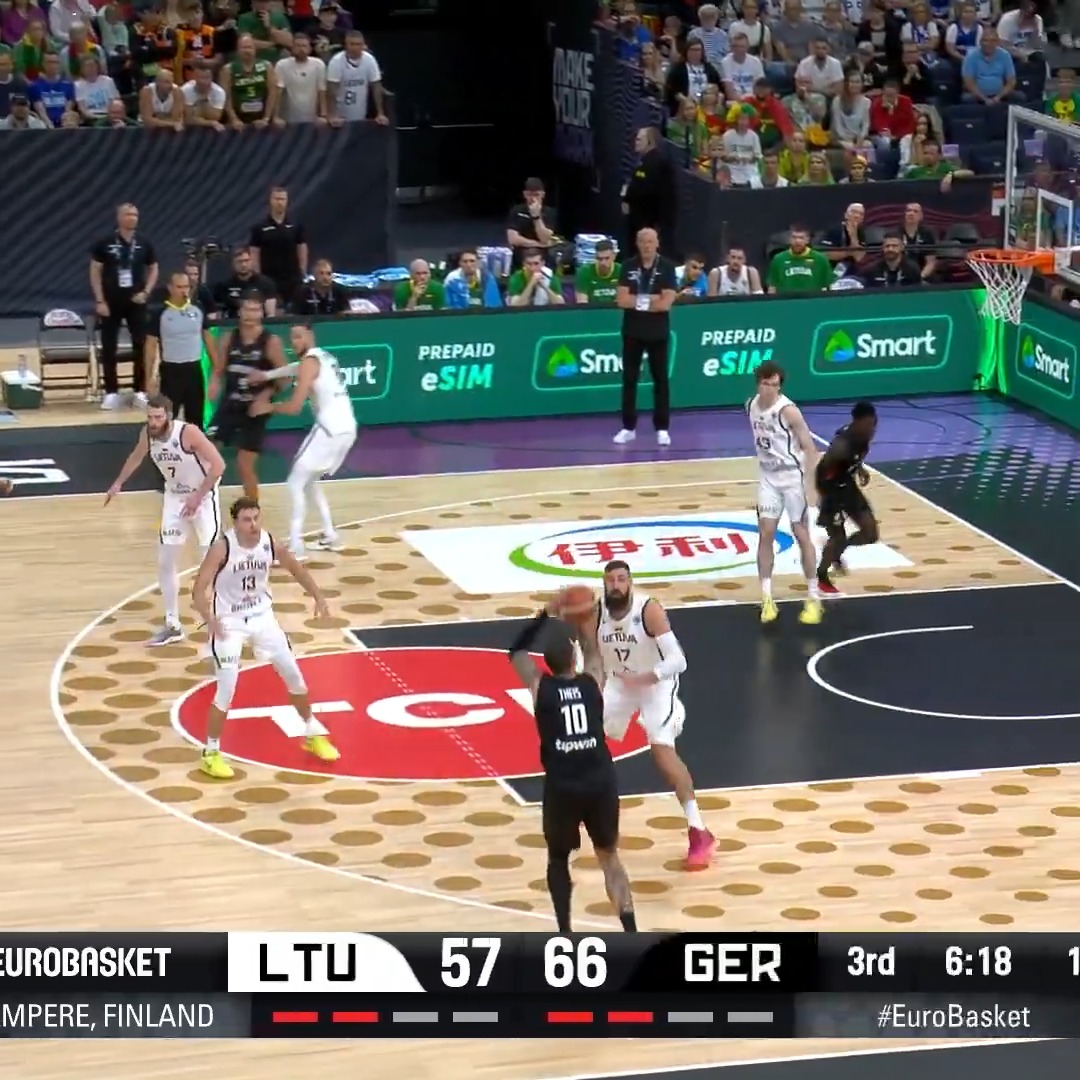 💯 PERFECT 💯 Daniel Theis has not missed a single shot yet (19 PTS I 8/8 FG) #EuroBasket