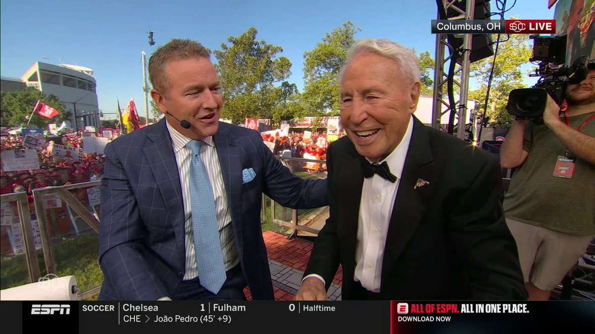 Coach Corso showing up in style for his final College GameDay 🔥 -Kirk Herbstreit