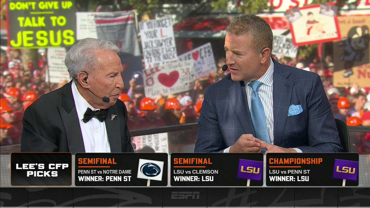 Coach Corso’s crystal ball 🔮 He’s rolling with LSU as his national champion 🐅
