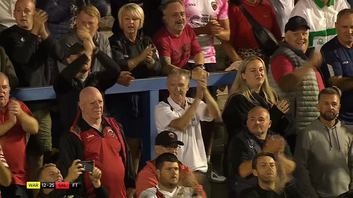 Paul Rowley pays tribute to the Salford fans after their win against Warrington 👹