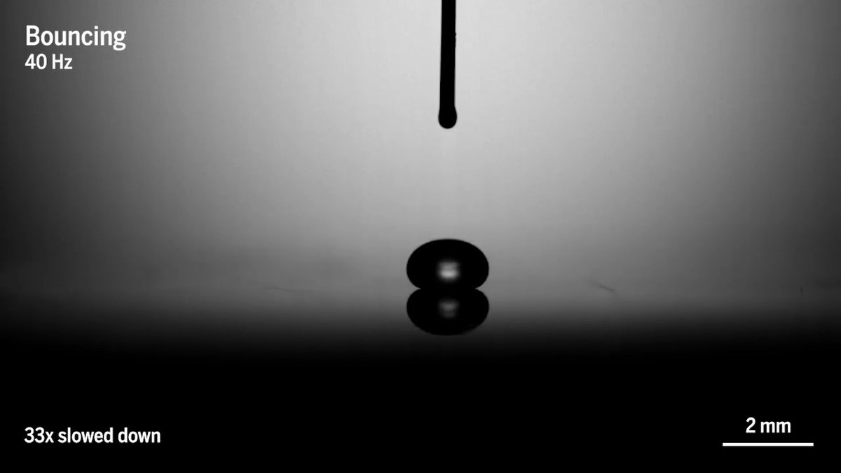 Physicists have made a splash without the splatter—by bouncing a tiny oil droplet on a vibrating surface. The dramatic effect could be used to control fluids, and might even provide insight into quantum mechanics: News from Science