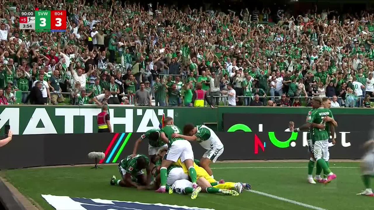 UNREAL SCENES OUT OF BREMEN 🇩🇪 THEY COME ALL THE WAY BACK TO STEAL A POINT FROM BAYER LEVERKUSEN!