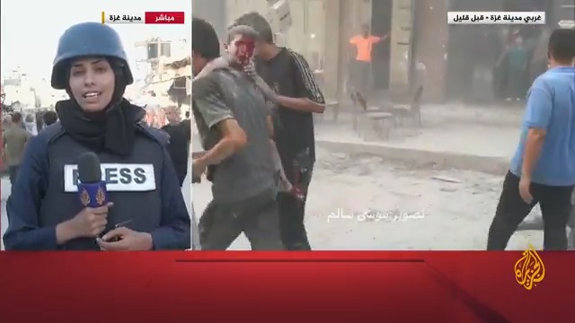 مشاهد مؤثرة لشهداء وجرحى من النساء والأطفال بعد غارة إسرائيلية غرب مدينة #غزة.. مراسلة الجزيرة نور خالد تضعنا في صورة المشهد #الأخبار #حرب_غزة