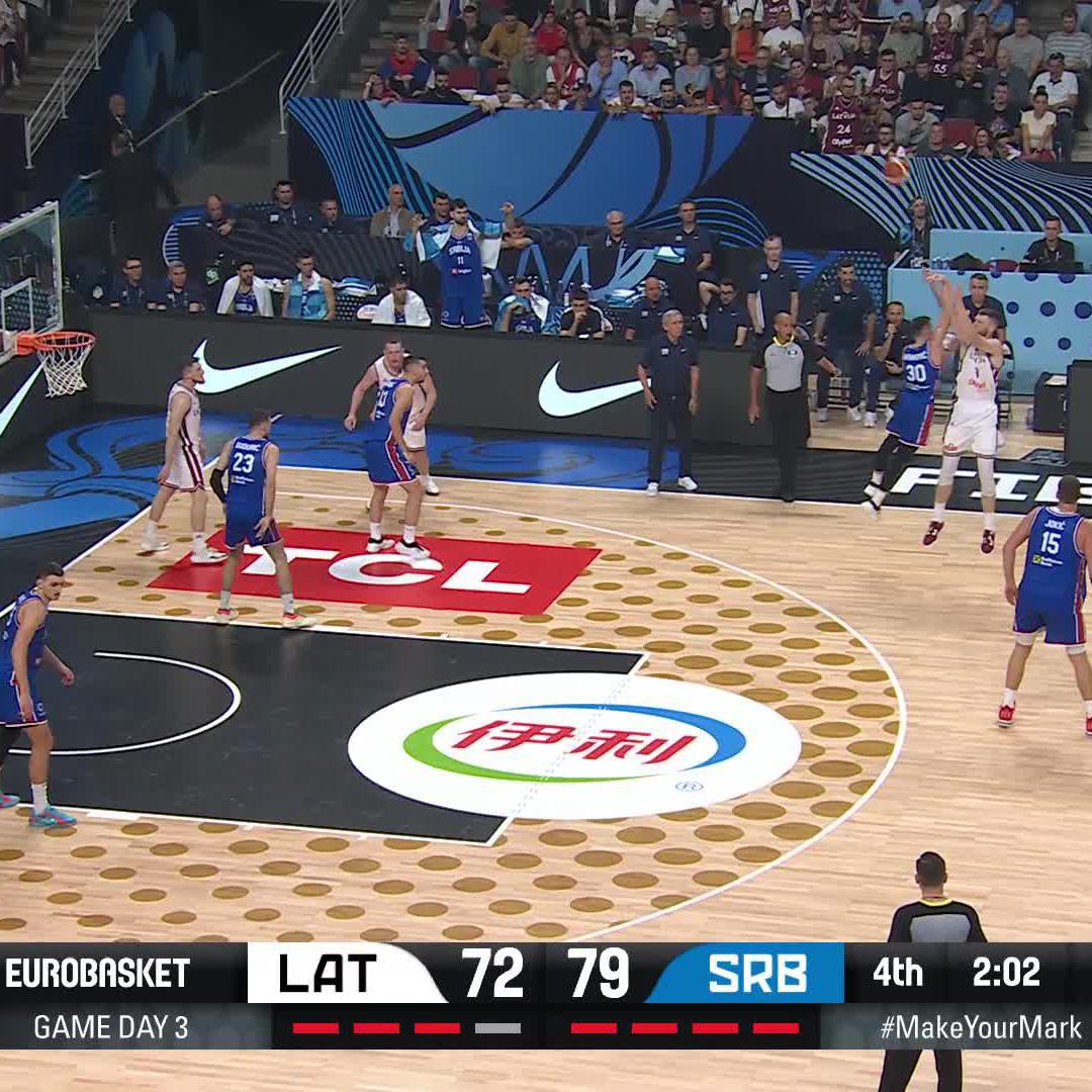 LATVIAN LASER FROM THE OLD TOWN RIGA 🔥🔥🔥 #EuroBasket