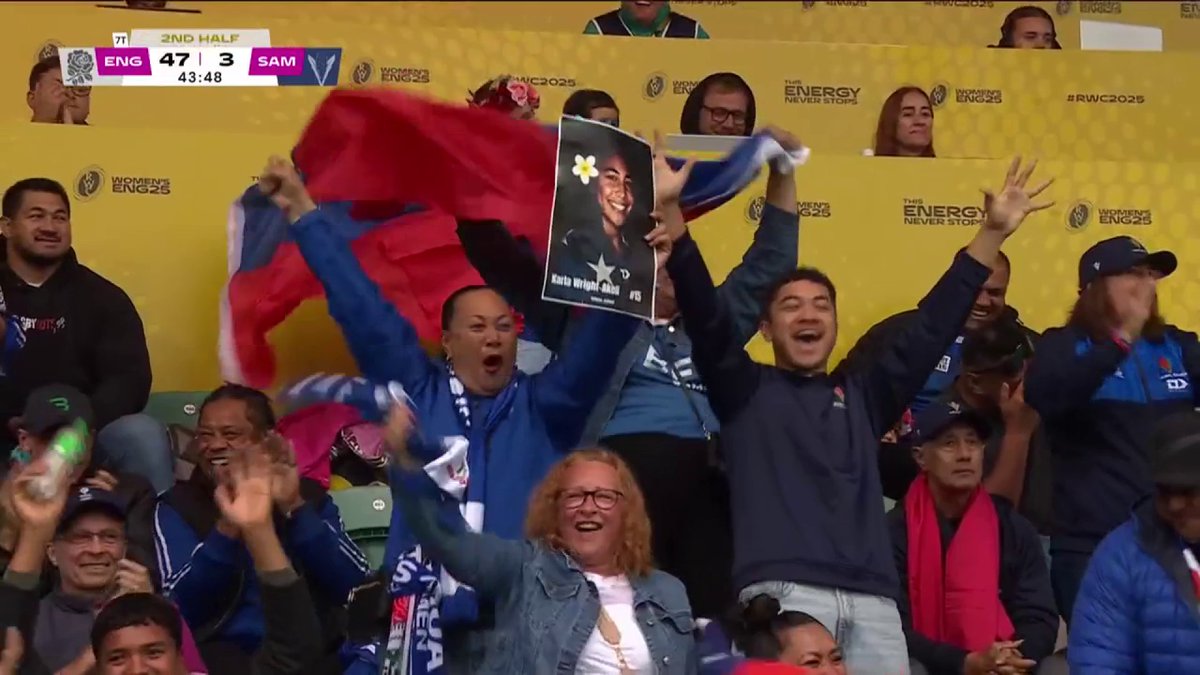 Harmony Vatau gets Samoa's first points in the World Cup! 👏 Those celebrations say everything 🫶