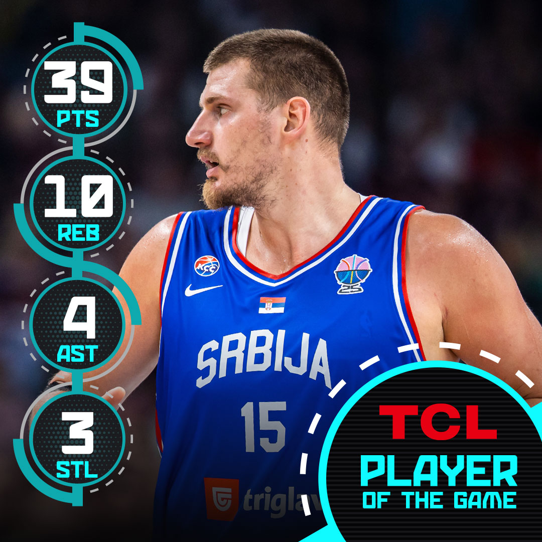 📊 39 PTS 10 REB 4 AST 🇷🇸 The Joker was unstoppable once again, as Serbia punched their ticket to the #EuroBasket Round of 16!