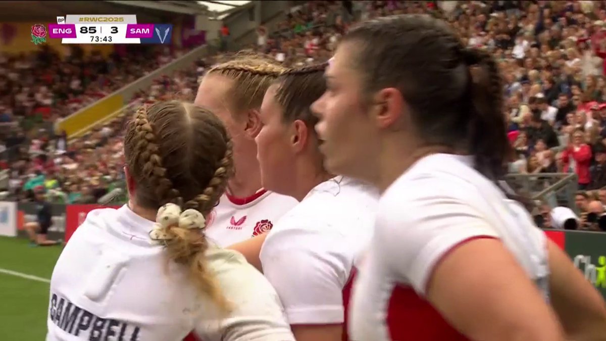 A hat-trick for Jess Breach! England have broken their record for their highest ever World Cup score 🙌
