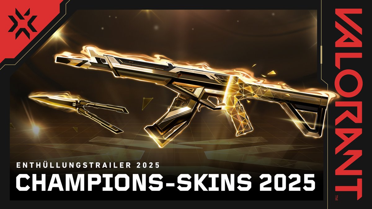 Go for gold. Die VALORANT Champions-Skins sind da.