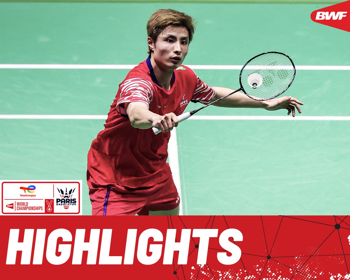 Victor Lai 🇨🇦 and Shi Yu Qi 🇨🇳 push each other to the limit in a thriller of a semifinal. #BWFWorldChampionships #Paris2025
