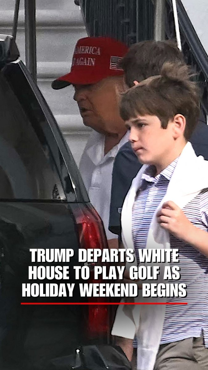 President Trump leaves the White House for a golf outing on Saturday at the start of Labor Day weekend.