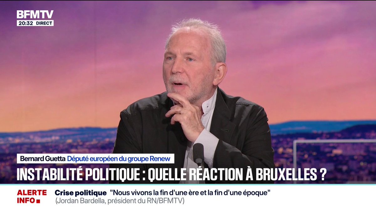 Avenir de la France et de l'Europe: "J'ai peur, je suis très inquiet", avoue Bernard Guetta, député européen du groupe Renew