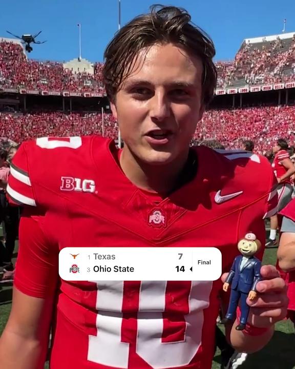 "Shoutout Lee Corso." —Ohio State QB1 Julian Sayin Coach Corso's last pick was a great one 🔥