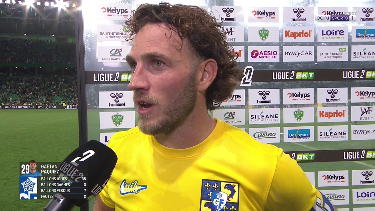 🗣️ La SATISFACTION de Gaëtan Paquiez, après le match nul entre Saint-Etienne et Grenoble (1-1) ! 💙🤍