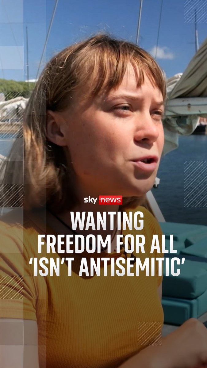Greta Thunberg is joining another flotilla carrying aid to Gaza. She wants to show solidarity and deliver aid to Gazans, but the IDF says it facilitates the entry of aid into Gaza already. Watch her interview w/ Siobhán Robbins Sky ⬇️ Full story 🔗