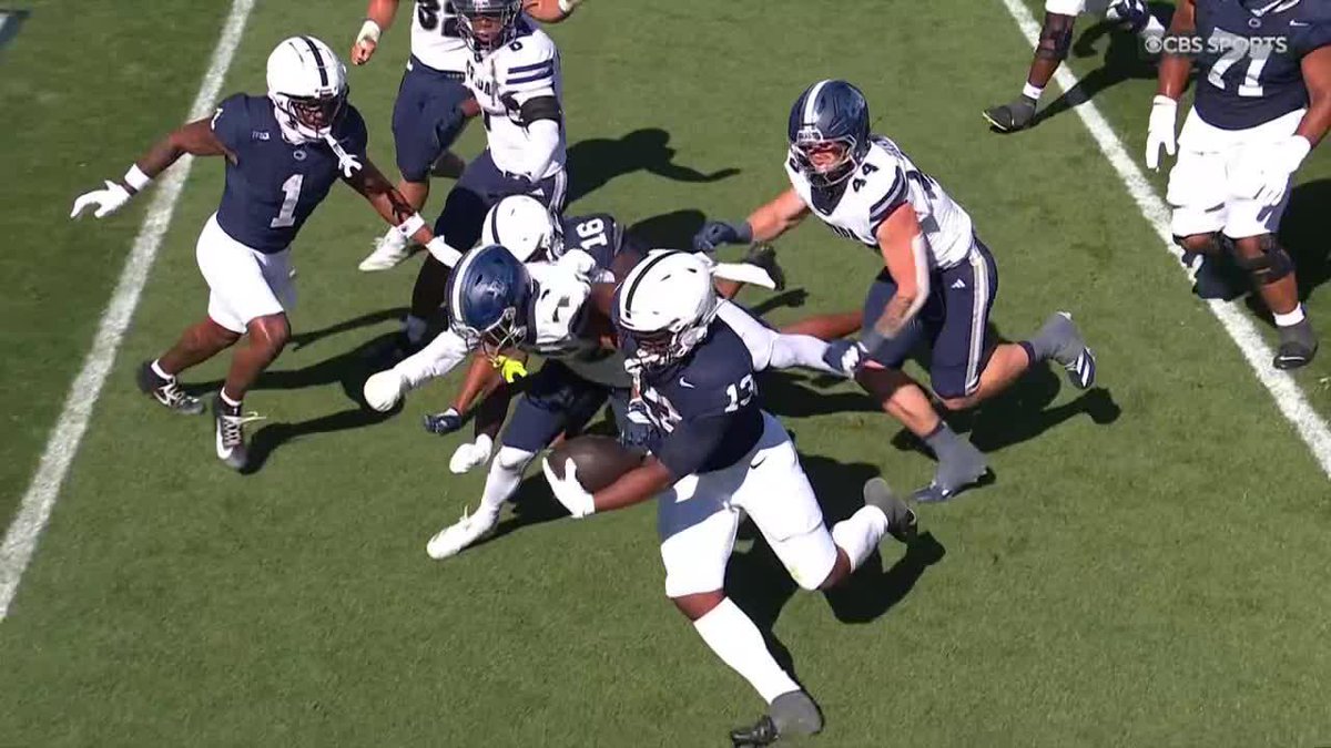 Touchdown Kaytron Allen!! After review, the TD was upheld. Penn State Football takes a 17-0 lead.