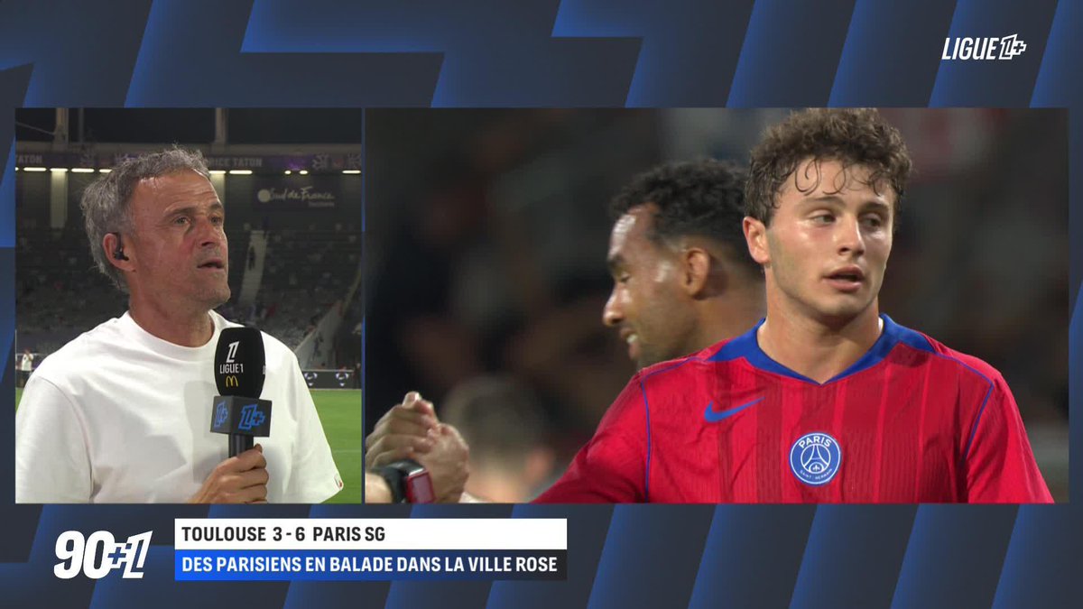 "L'atmosphère du stade a été incroyable" ❤️🔥 Luis Enrique a apprécié sa soirée toulousaine 🍿 #TFCPSG