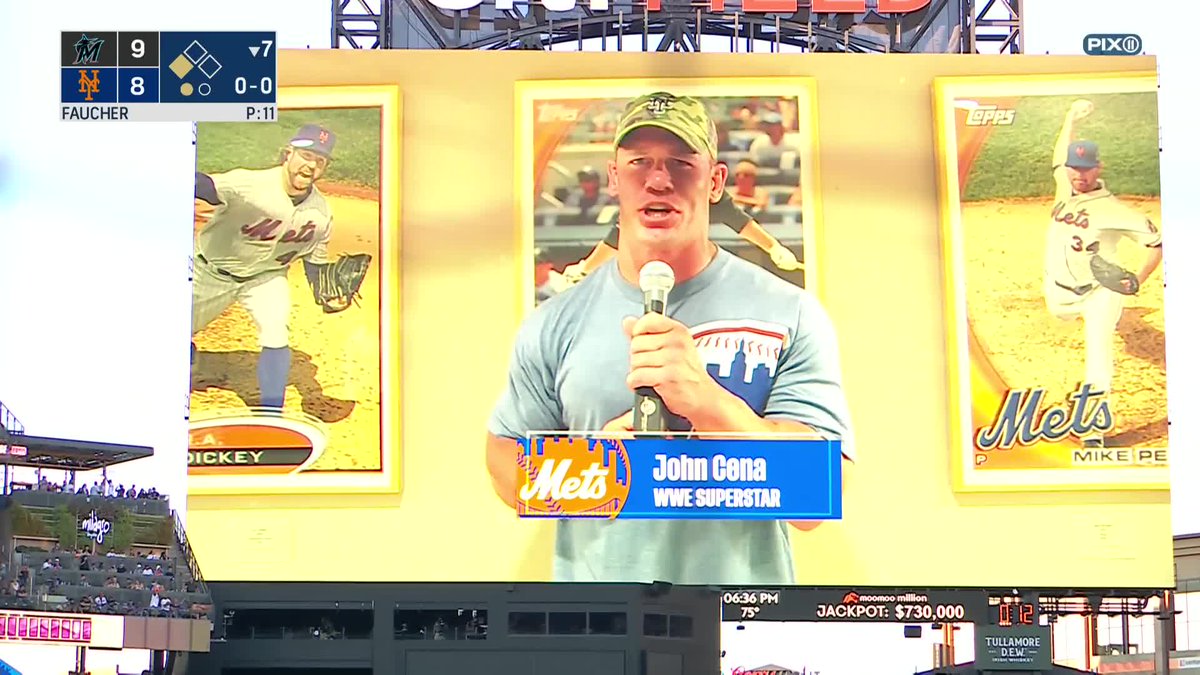 John Cena gets the people going.