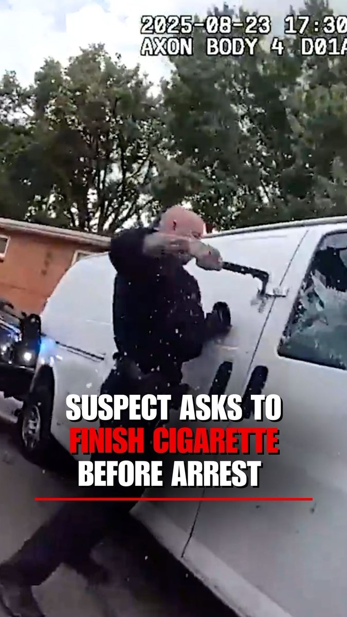 ‘LET ME FINISH A CIGARETTE’: Suspect arrested after air and ground chase in allegedly stolen van; police use pepper balls to end standoff.