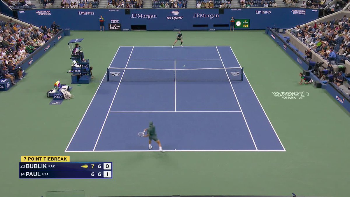 TOMMY PAUL WITH ONE OF THE SHOTS OF THE US OPEN. There’s good defense, and then there’s this. 🤯🤯🤯🤯🤯🤯🤯🤯
