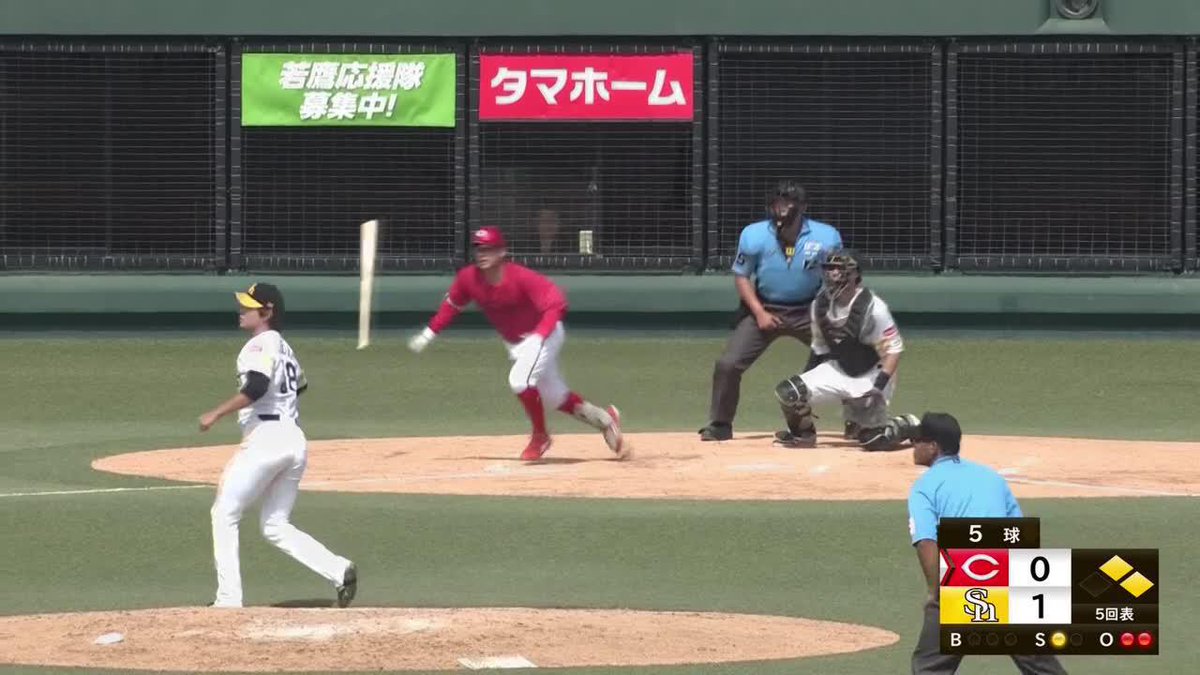 ベテランの一振り やはり画になる打ち終わりの姿 田中広輔が同点タイムリーを放つ ⚾プロ野球 ファーム (2025/8/31) 🆚ソフトバンク×広島 📱live on DAZN #オレをみろ #carp