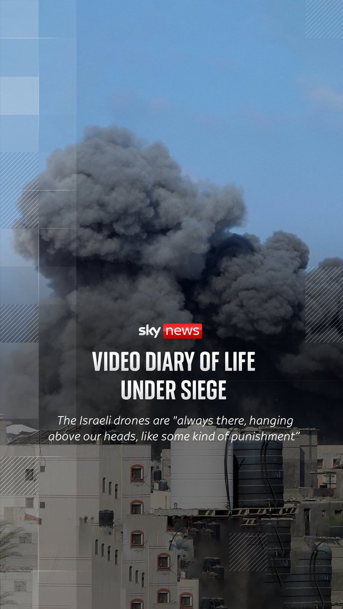 Tasneem al Iwini, 24, lives in Gaza. To give a sense of what day-to-day life is like for her in Deir al Balah, Tasneem recorded a series of video and audio diary entries as part of her work with ActionAid and shared them exclusively with Sky News. Watch here ⬇️