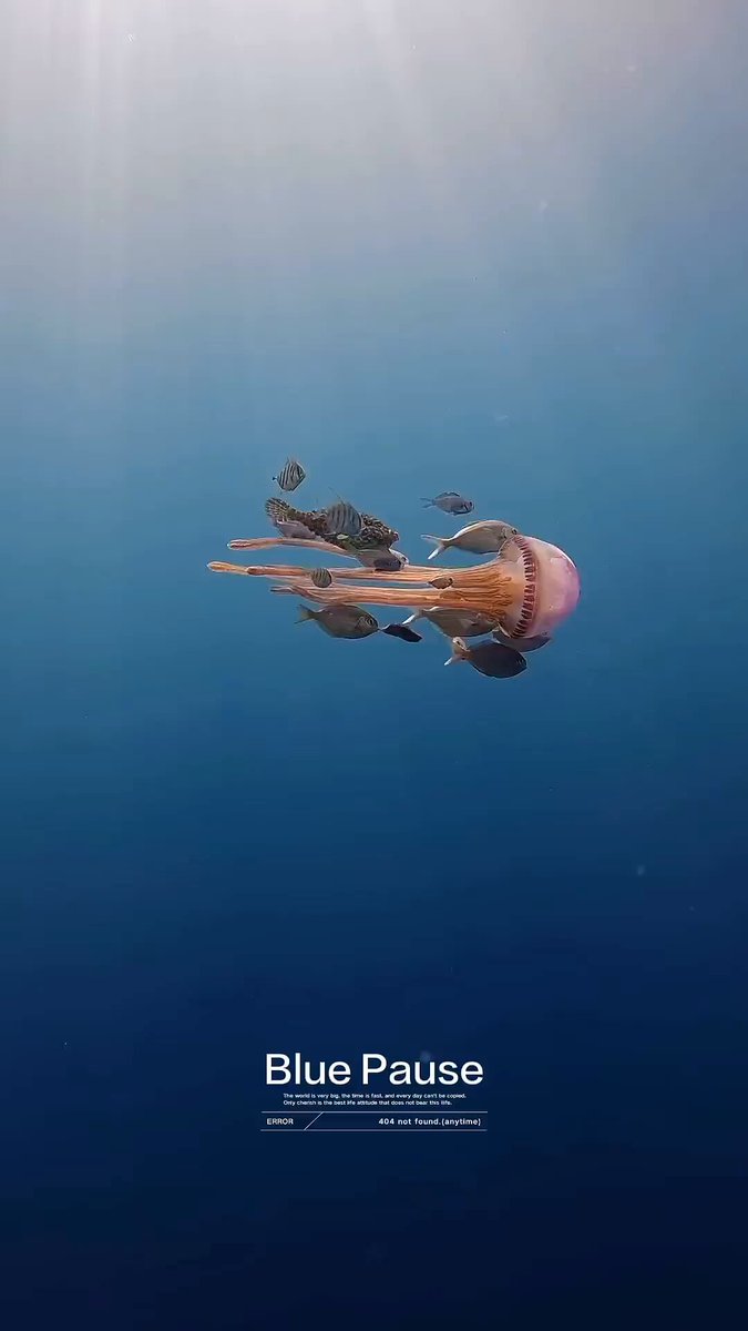 Small fish swim close to jellyfish for protection