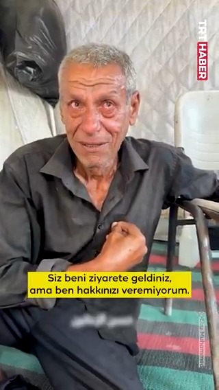 Gazzeli Ebu Muhammed, kendisiyle görüşen gazetecilere ikramda bulunamadığı için gözyaşlarını tutamadı. "Keşke size çay yapabilseydim. Evime geldiniz, misafir hakkınızı veremiyorum..."