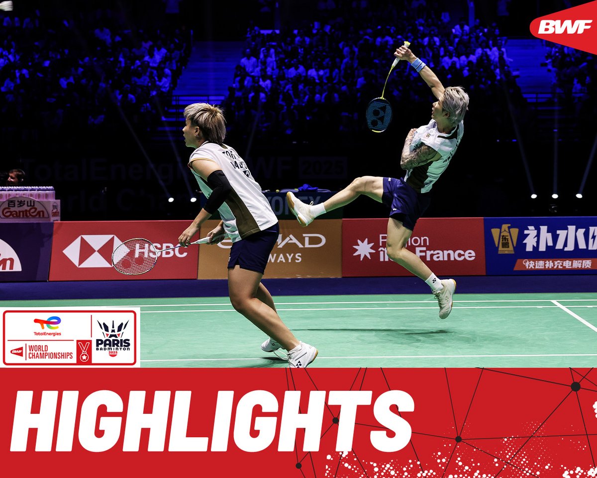 Can Chen/Toh 🇲🇾 create history as they contest against No.2 seeds Jiang/Wei 🇨🇳? #BWFWorldChampionships #Paris2025