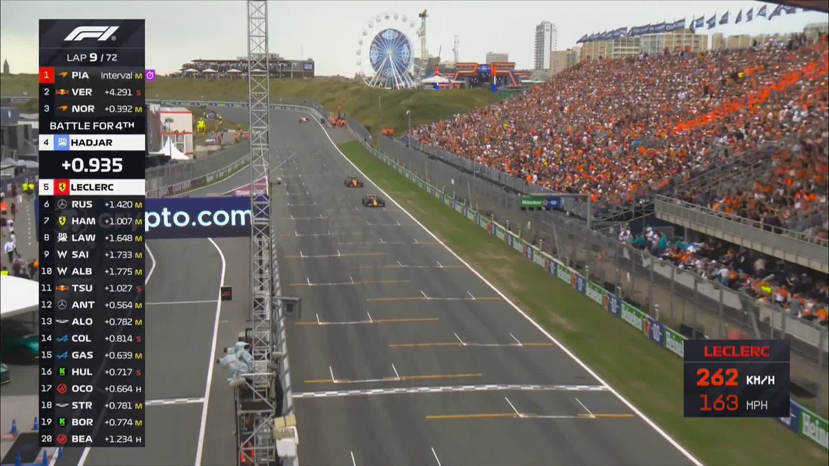 Round the outside! What a move from Lando to get him back into second 😮‍💨