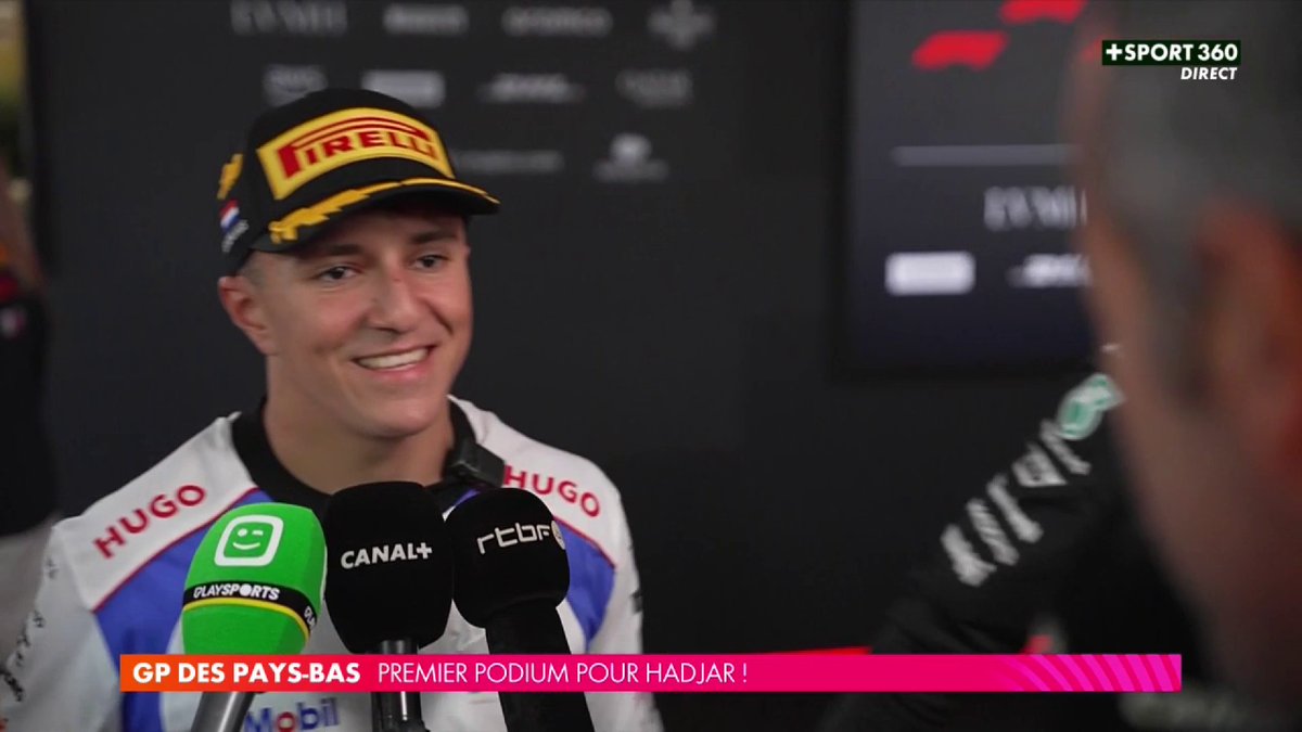 🗣️ "J'ai toujours voulu être là" Entre deux félicitations, Hadjar s'exprime sur son premier podium 🥉 #DutchGP #F1