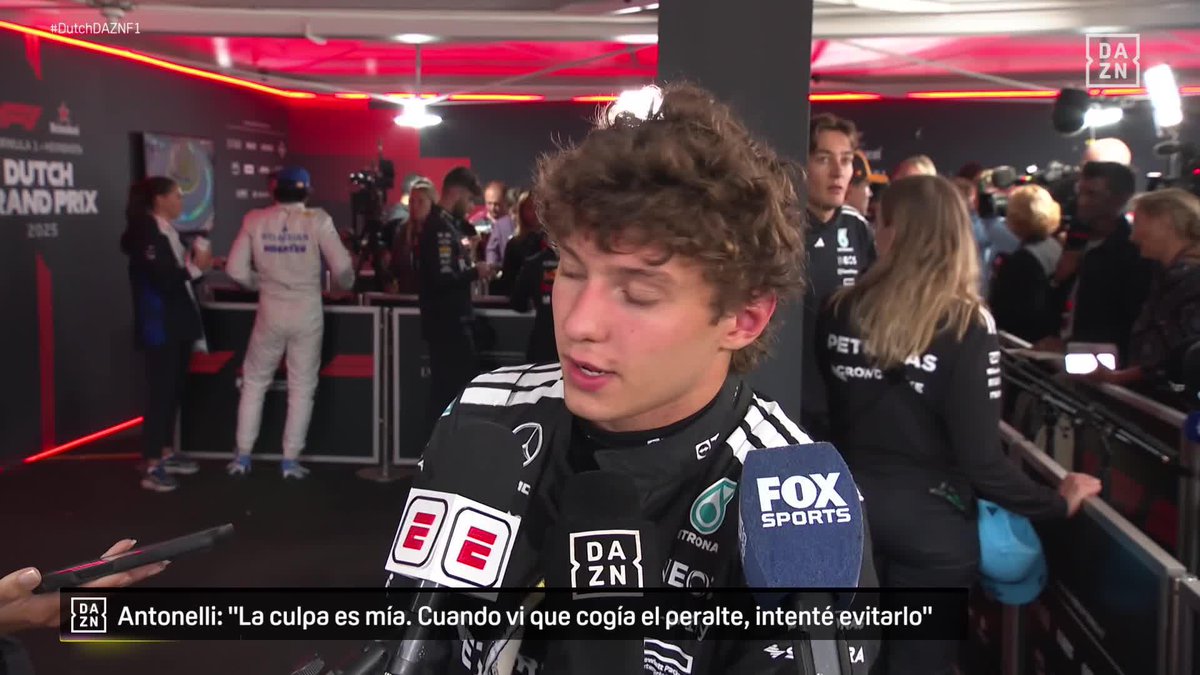 🗣️ Kimi Antonelli, tras su toque con Leclerc: "Lo siento por Charles y también por el equipo" #DutchDAZNF1 🇳🇱