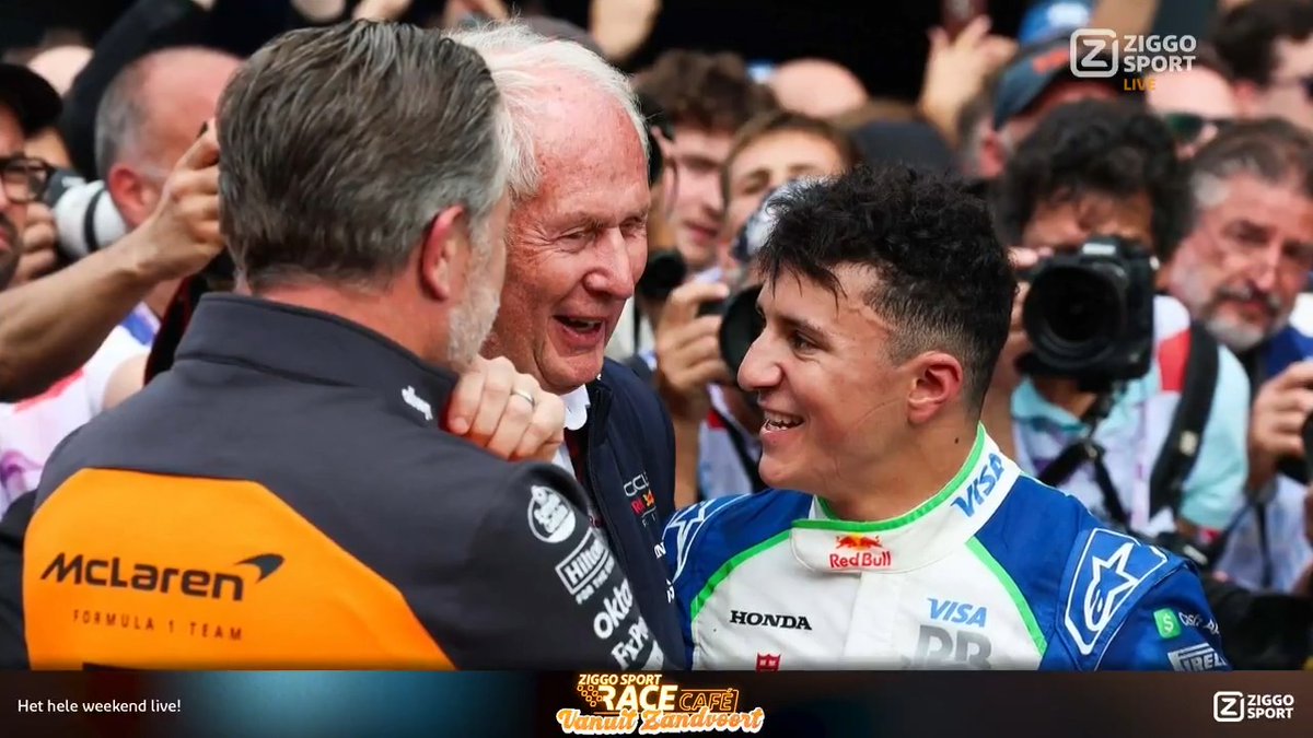Helmut Marko zegt hier tegen Isack Hadjar: 'You're in Red Bull next year' 😅 #ZiggoSport #F1 #Zandvoort #DutchGP 🇳🇱